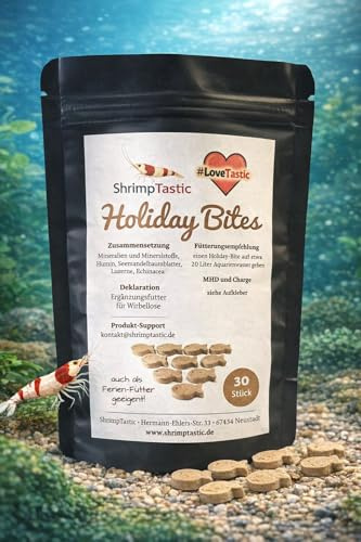 ST Holiday Bites mit Humin, Seemandelbaumblätter, Luzerne und Echinacea - 30 Stück - für Garnelen, Krebse und Schnecken