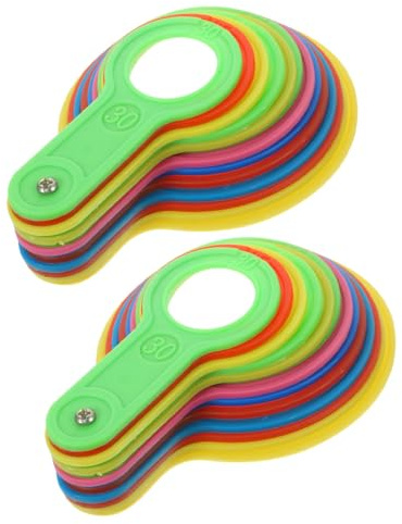 TOVINANNA Calibre de Diámetro para Frutas y Cítricos, Medidor Plástico Ajustable 30-90 Mm, Juego 13 Piezas Gruesas, Herramienta de Medición para Clasificación y Recolecta en Cocina, Paquete