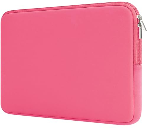 RAINYEAR Funda para portátil Compatible con Notebook Chromebook Ultrabook de 13,3 Pulgadas y MacBook Pro/MAX de 14 Pulgadas (M5 M4 M3 M2 M1); Funda Protectora Acolchada y Suave, Rosa Brillante | M5 A3426 Pro/Max 2026 A3426 A3427 M4/M3/M2/M1 13,3 pulgadas Notebook Chromebook – Funda blanda con funda de transporte