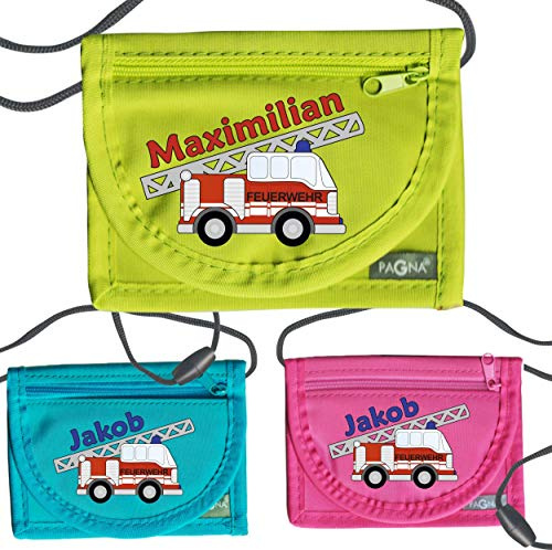 MissRompy Brustbeutel Feuerwehr mit Name Jungen