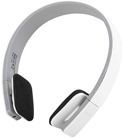 VBESTLIFE Casque Bluetooth, Casque de Sport stéréo sans Fil Bluetooth 5.0 BQ618 avec Microphone en Cours d'exécution Fitness Heavy Bass Audio Mains Libres Casque(Blanc)
