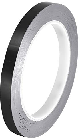 MECCANIXITY Foil Self Adhesive Tile Sticker Decoration Gap Sealing Tape Strip 5/16 Inch x 55 Yards for Wall Floor Ceiling Furniture Edge DIY Home Decor Decal, Black