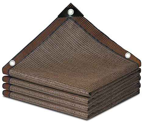 Rete Ombreggiante per Serra Marrone Panno Ombreggiante Usato per Esterni di Tessuto per Pergola Piante da Patio Pollaio(Size:8 * 10m)
