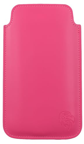 Davii Schutztasche passend für Huawei P30 Lite / P30 Pro / P20 Pro mit Hülle, Einsteckhülle Handytasche mit Zuglasche – weiches Innenfutter Adler Premium SXS Dunkel-Pink