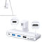 GEWOKLIY Adaptador USB 8 en 1 iMac con HDMI 4K a 60 Hz, USB 3.0 5 Gbps, lector de tarjetas SD/TF, base USB C para iMac de 24 pulgadas M1/M3/M4