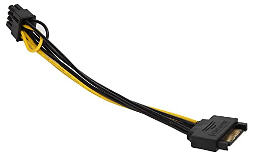 Sxhlseller 5 Pièces Adaptateur 8 Broches à 15 Broches Connecteur Sata Câble D'extension Graphique Disque Dur Alimentation Disque Dur Ligne d'alimentation Conducteur Tout en Cuivre