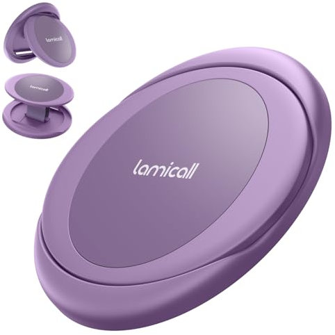 Lamicall Magnetische Handy Fingerhalterung für MagSafe - Handy Griff Ständer mit Lederband, Ring Halterung für iPhone 16 15 14 13 12 Pro Max Plus Mini, Smartphone mit Metallring, Zubehör für MagSafe