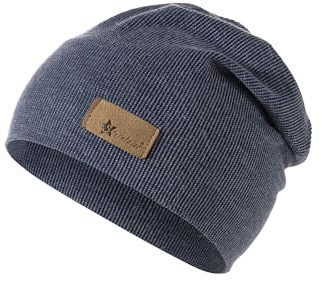 Sterntaler Beanie Rippen - Slouch -Beanie gestrickt mit stylischem Umschlag - Leichte Mütze für Babys - Beanie Jungen mit feinem Rippenmuster