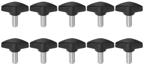 QUARKZMAN 10 Stück Rändelschrauben M8 x 16mm Flügelschraube mit T-förmige Handgriff, Verzinkte Kohlenstoffstahl Gewindebolzen Daumenschrauben 36mm Spannschraubenknopf für Schnellentfernung