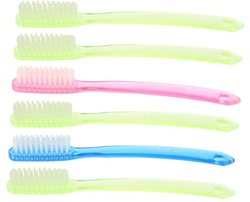 Gatuida Zahnbürste Hart für Erwachsene 6 Stück-pack mit Harten Borsten Großem Kopf Rutschfestem Griff für Tägliche Zahnpflege