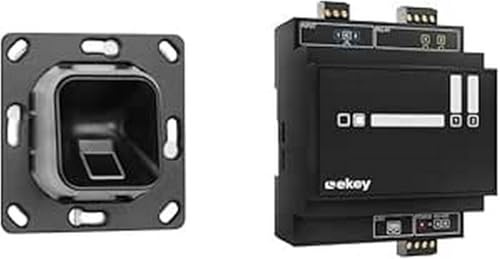 EKEY 203752 Set Lector de Huellas xLine para Montaje Empotrado, sin Marco, Negro