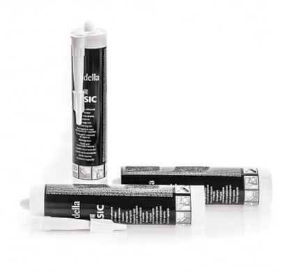 Styroporkleber Acrylkleber Weiß 3 x 310 ml für Zierleisten Stuck Styroporleisten Styropor-Deckenleisten EPS, XPS, Sockelleisten, Rosetten-Baukleber Montagekleber - Klebstoff für innen