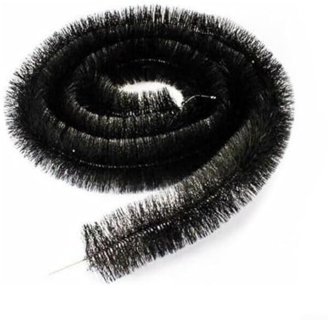 Brosse de protection de gouttière de 4 m - Filtre de protection contre les feuilles - Pour gouttières avec mesures internes de 100 mm