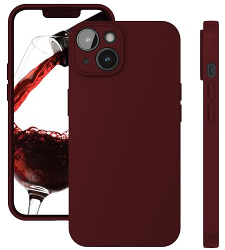 ELEVAVIDA Handyhülle für iPhone 14 rot matt mit Kameraschutz - stoßfeste, Kratzfeste Schutzhülle für Apple iPhone 14 Slim case - Anti-Fingerabdruck