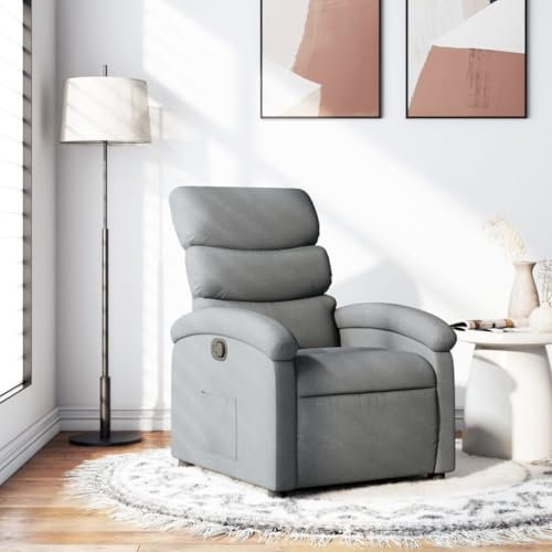 ShGaxin Relaxsessel Hellgrau Stoff, Relaxsessel, Fernsehsessel, Kinosessel, Gaming Couch - 371689