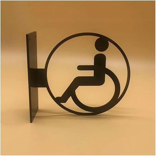 Acrylplatten Toilettenschild Acryl 3D WC Schilder Türaufkleber Männer & Frauen Toilette Toilettenschild Türschild Tipps Anleitung Türschild (4 Durchmesser 18cm)