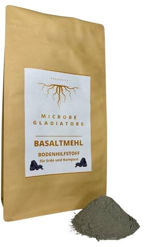 MICROBE GLADIATORS - Basaltmehl Paramagnetischer Bodenhilfsstoff für vitales Bodenleben (4kg)