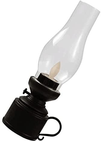 BFNDSSEOU lámpara de Aceite de petróleo Vintage Led Kerosene Lamp Flameless Clear Oil Lamps Electric Kerosene Lantern Indoor Use Kerosene Oil Lamp Home Lighting(Black)