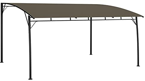 Xichuzi Pergola 4x3x2,55 m Taupe, Garten-Sonnenschutz, Pavillon Mit Festem Dach, Gartenpavillon, Gazebo Shade, Partyzelt, Pergola Sonnenschutz Überdachung, Carport