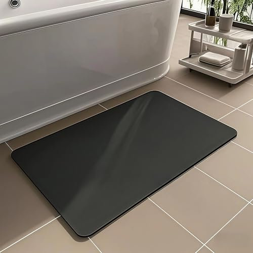TC0XHD Silikon Schlamm Anti-Rutsch Schnelltrocknen Wassersaug dünne Badedecke, geeignet für Badematratzen unter der Tür, geeignet für Badewanne, Waschbecken, Tür, Küche, (Kieselerde, 40 * 60CM)