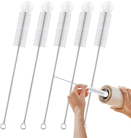 Cleaner de botellas - Cepillo de limpieza | Botella reutilizable Fuerador Flexible Manija larga flexible Agua de taza flexible para tazas de vidrio Tazas de vidrio Copa de vidrio Gadgets 2 en 1 Cleane