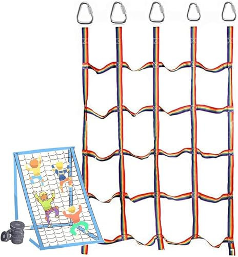 OYYMTE Climbing Net, Heavy Duty Climbing Cargo Net Rope Ladder, Outdoor Cargo Webbing Net For Toddler Training
