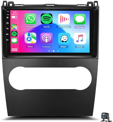 Autoradio Android 15 pour B-ENZ Classe A B B200 W169 A160 A180 A200 A220 2008-2012 CarPlay sans fil Android Auto 9 IPS Radio WiFi Bluetooth Mirror Link EQ FM RDS SWC Caméra de re(Color:8 CORE 6+128G)