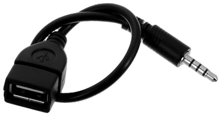 CONGARTENO Adattatore Audio USB Femmina Jack Maschio Cavo Convertitore per Auto Compatibile con Vari Modelli Plug Play Connessione Audio Veloce e Portatile