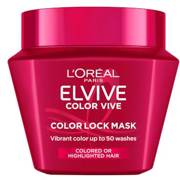 L’Oréal Paris Elvive Color Vive, Maschera Protezione Colore, 300 ml | Per Capelli Colorati o con Meches, Con il 13% di Complesso Protettivo e Vitamina Cg