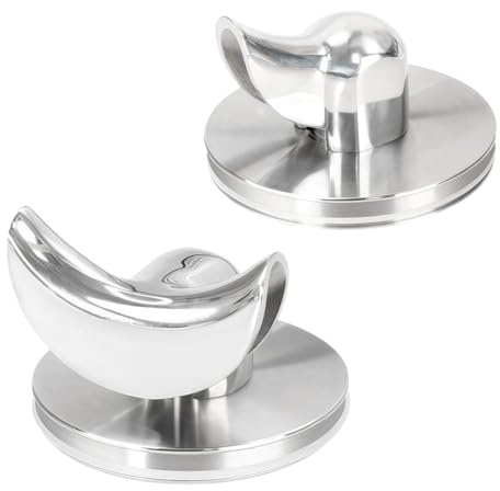 RichVibe Beccuccio per portafiltro in acciaio inox, 54 mm, singolo, doppio, espresso, per la maggior parte dei portafiltri da 54 mm, argento