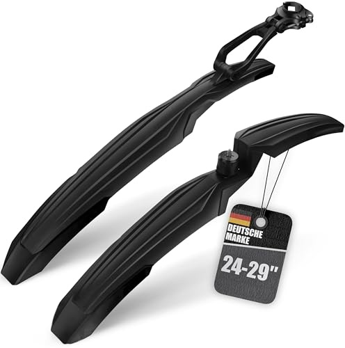 BALOU Schutzbleche Mountainbike 24-29 Zoll für vorne und hinten | Universal Fahrrad Schutzblech Set - MTB Steckschutzblech abnehmbar Spritzschutz