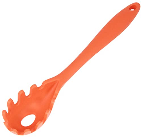 Chef Craft silicona espaguetis Pasta tenedor se puede lavar en lavavajillas resistente a las manchas naranja