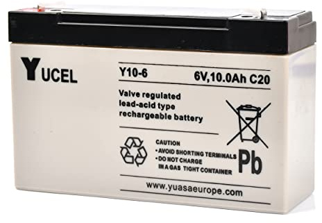 Clulite 6v 10amp/hr SLA Battery, Black