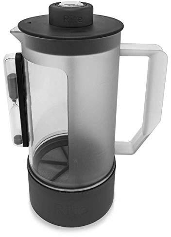 Rite Press Essential Plus, French Press Coffee Maker, Integrated Thermometer, Built in Hourglass Timer, and Easy-Clean Bottom for No Mess Clean Up, 1 L or 34 oz (8 cups)