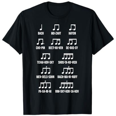 Komponist Rhythmus Musik Geschenk Bach Mozart Beethoven Chopin T-Shirt