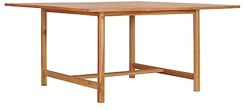 vidaXL Gartentisch 150x150x76 cm Massivholz Teak