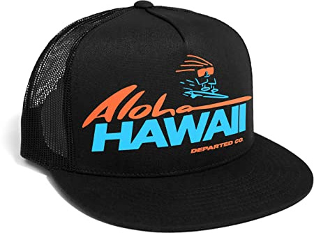 DEPARTED Herren Mesh Trucker Hat mit Print/Motiv - Snapback Cap - No. 290, Black