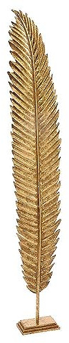 Metallfeder Deko-Feder Aufsteller Federdeko Feder-Aufsteller gold 134 cm