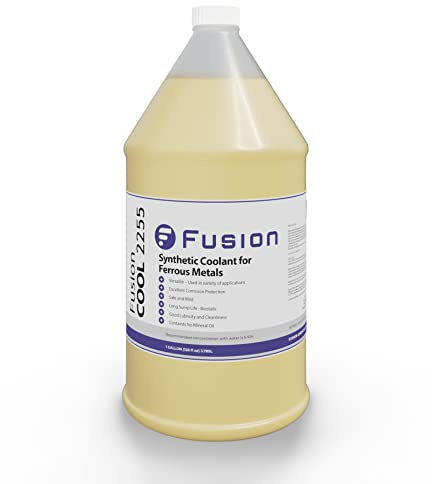 Mist Coolant for Metal Cutting Applications | Fusion Cool 2255 | Bandsaw Cutting Fluid, CNC Lubricant, Plasma Table Fluid, Premium Synthetic Metalworking Fluid (1 Gallon)