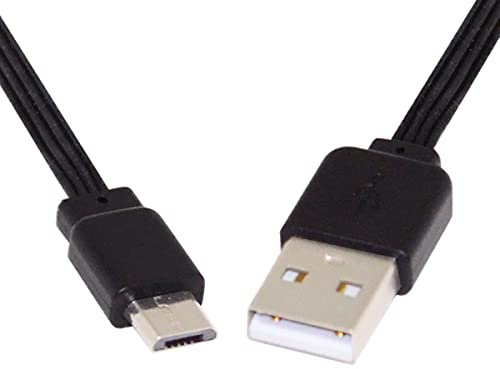 CY Câble plat FPC plat et fin USB 2.0 type A mâle vers micro USB mâle pour téléphone à disque FPV 13 cm