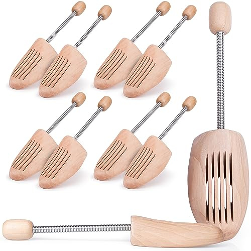 SULPO 1 par – skoträd – träskoblock – stövelsträckare – skobår – stövelformare – skoformare – skoformshållare – träsko stretcher – fuktabsorption, 5 par, M / 7 UK M - 8 UK M / 41-42 EU