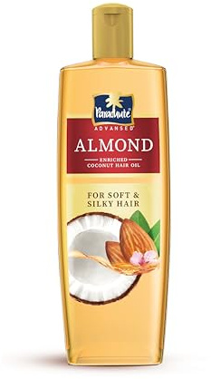 Parachute Advansed Huile capillaire enrichie en amande avec vitamine E 300 ml | Nourrit et adoucit les cheveux | Aide à contrôler la chute des cheveux | Aide à favoriser la croissance des cheveux |