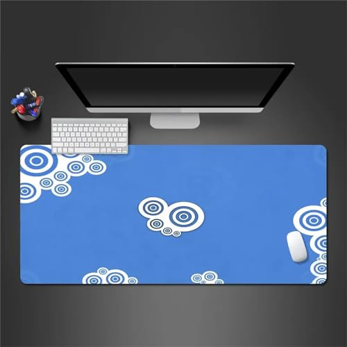 Tapis de Souris Gaming XXL 800x300x3mm,Abstrait Bleu Grand Tapis de Souris,Base en Caoutchouc antidérapante,Spéciale Améliore la Précision et la Vitesse pour Gamer PC Ordinateur