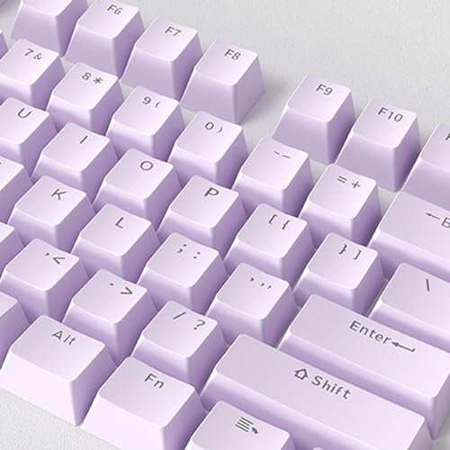 Catekro Lot de 108 Touches pour Clavier mécanique de Jeu, Profil ABS OEM Double Shot pour Clavier mécanique (Pourpre)