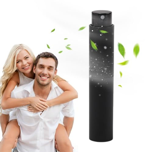 Generisch Pulverizador de perfume de 10 ml, color negro, diseño moderno y elegante