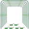 TTL GARDEN Vario 120 - Set di 6 fogli a tunnel in lamina, 126 x 128 cm, per copertura aiuole, 4 misure possibili, in acciaio inox, rivestito in plastica + 30 clip di fissaggio