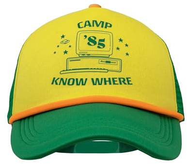 Cinereplicas Stranger Things baseballkeps med texten Camp Know Whoe, officiell licens, flerfärgad, 7,5