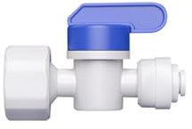 tooloflife 1/2„ Innengewinde auf 1/4“ Kugelhahn, Ventilabsperrung: Inline-Hahn/Isolierventil, Schnellverschluss für RO-Umkehrosmose-Wasserfilter & Kühlschrank-Wasserleitungssysteme