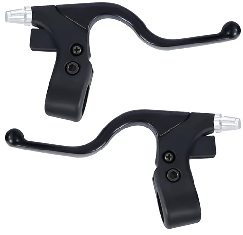 Tunejoy Levier de Frein de Poignée de ATV Petite Envergure Leviers Frein d'embrayage pour Guidon de Diamètre 22 mm de Pocket Dirt Bike Go Kart Scooter 1 Paire Noir