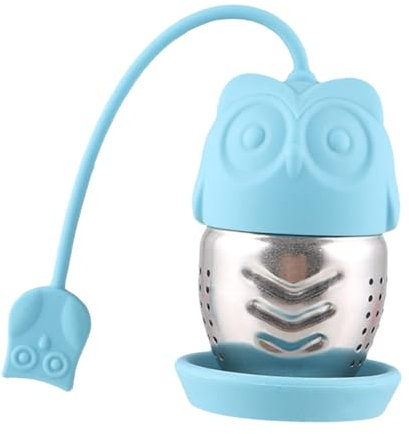 Veemoon Teesieb Aus Edelstahl Eulenform Tee-ei Kreativer Teefilter Tragbar Für Küche Schönes Teesiebwerkzeug Einfache Reinigung